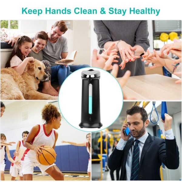 Automatic Soap Dispenser 16.9OZ Anti-slip Sensor Refillable Hand Gel Desktop Dispenser 2 Drop Volume Adjustment - Image 6