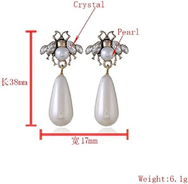 Crystal Bee Earrings for Women - Image 2