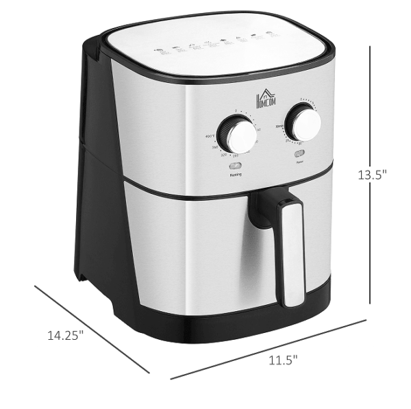 W2225141034  6.9qt Air fryer 85% less oil or low fat cooking 1700W electric oven 400F split oil filter 360° air circulation timing and non-stick pan, intelligent oil-free cooking air frying, baking - Image 3