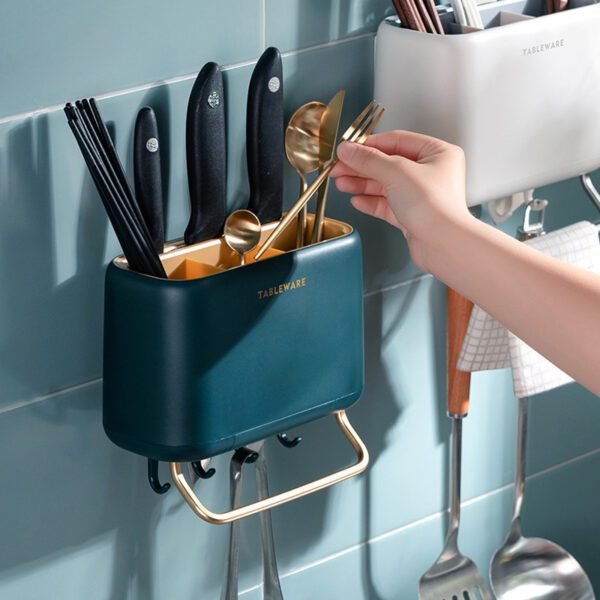 Wall-Mounted Multifunctional Chopsticks Storage Rack - Image 5