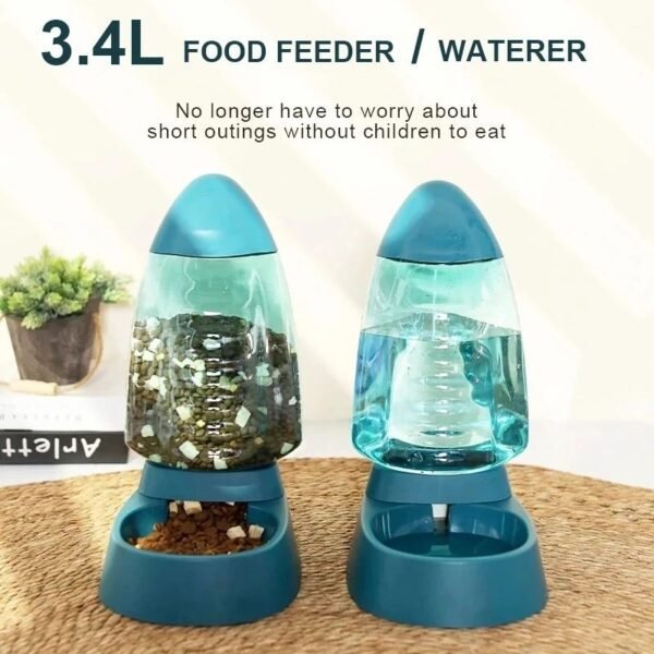 Sailboat-Style Pet Water and Food Bowl - Image 2