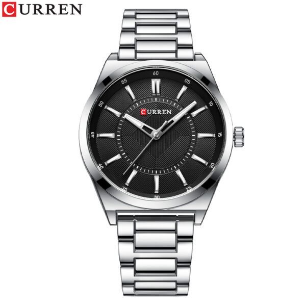 Men's Fashion Quartz Watch with Steel Band - Image 6