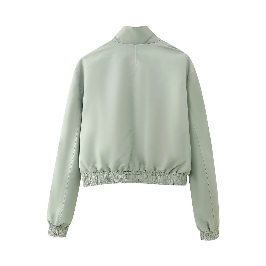 European and American women's zipper jacket+pants skirt set - Image 5