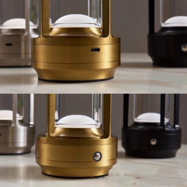 Vintage Aluminum LED Lamp | USB, Touch Control - Image 2
