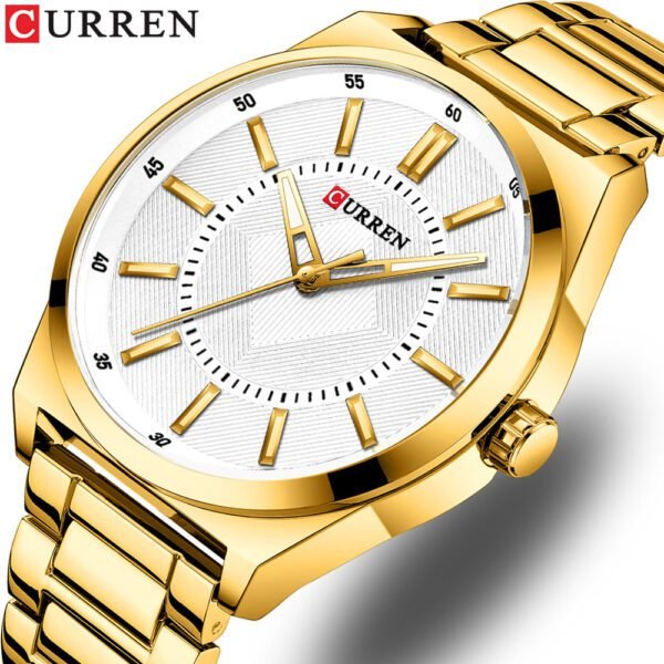 Men's Fashion Quartz Watch with Steel Band - Image 2