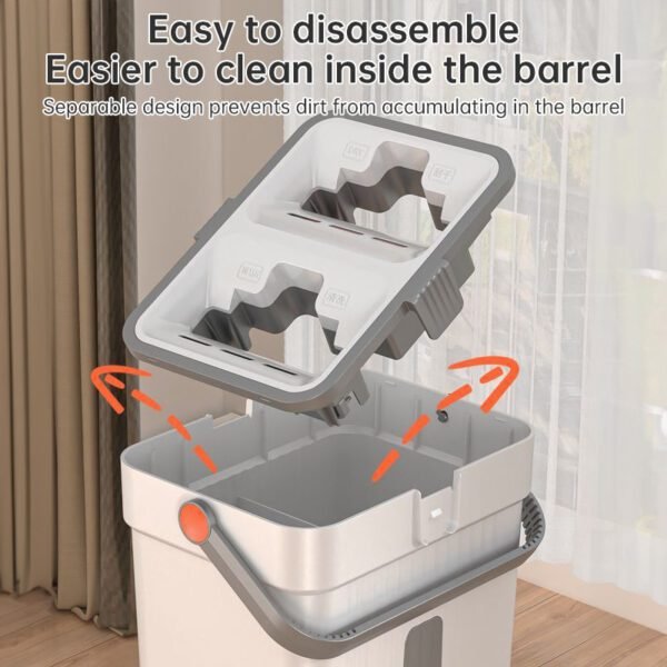 33cm 360° Hand-Free Mop & Bucket Set - Image 5