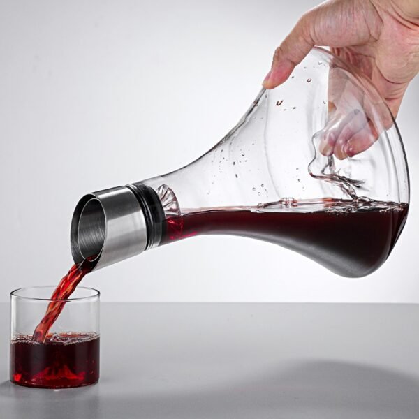 Wine Decanter with Built-in Aerator, 1000ml - Image 5