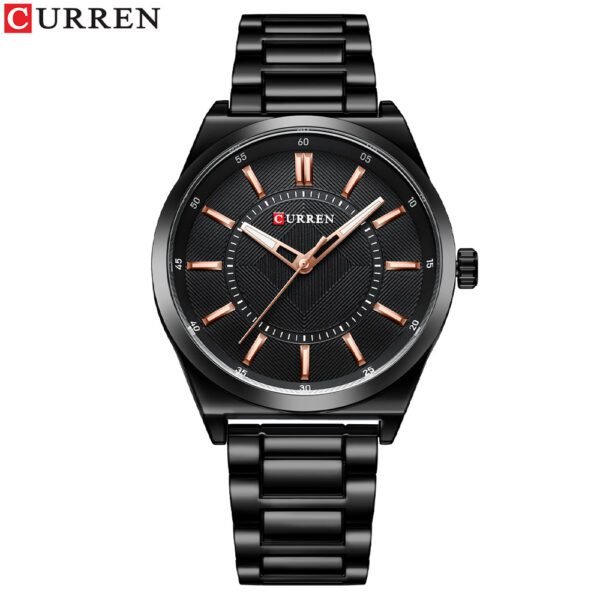 Men's Fashion Quartz Watch with Steel Band - Image 5