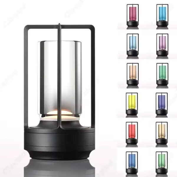 Vintage Aluminum LED Lamp | USB, Touch Control - Image 4