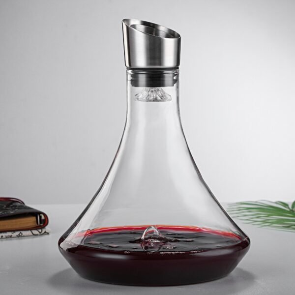 Wine Decanter with Built-in Aerator, 1000ml - Image 4