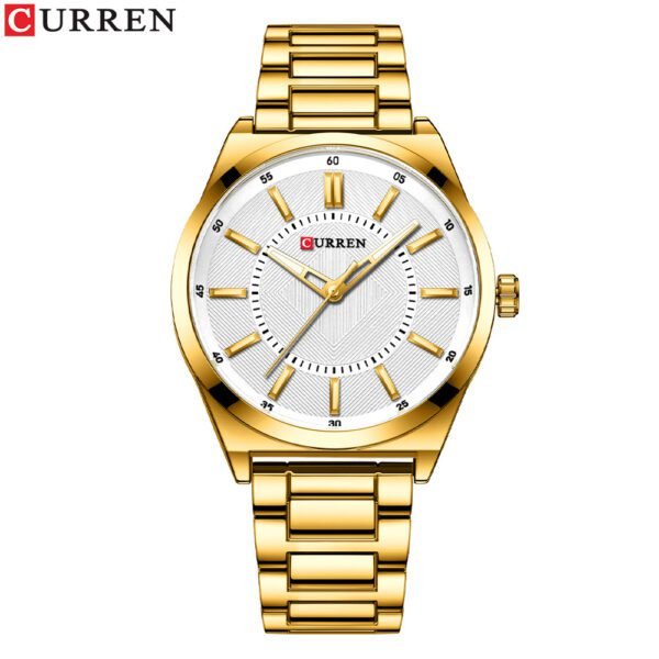 Men's Fashion Quartz Watch with Steel Band - Image 8