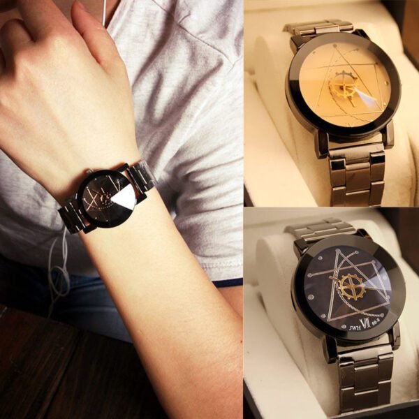 Watc Stainless Steel Watch for Man Quartz Analog Wrist Watch - Image 3