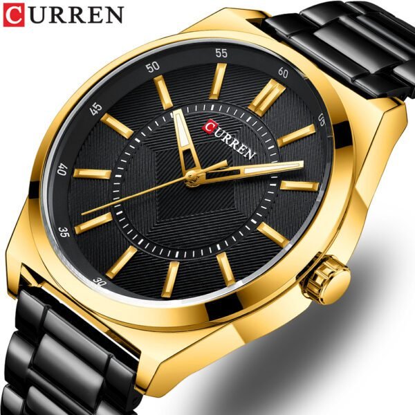 Men's Fashion Quartz Watch with Steel Band - Image 4