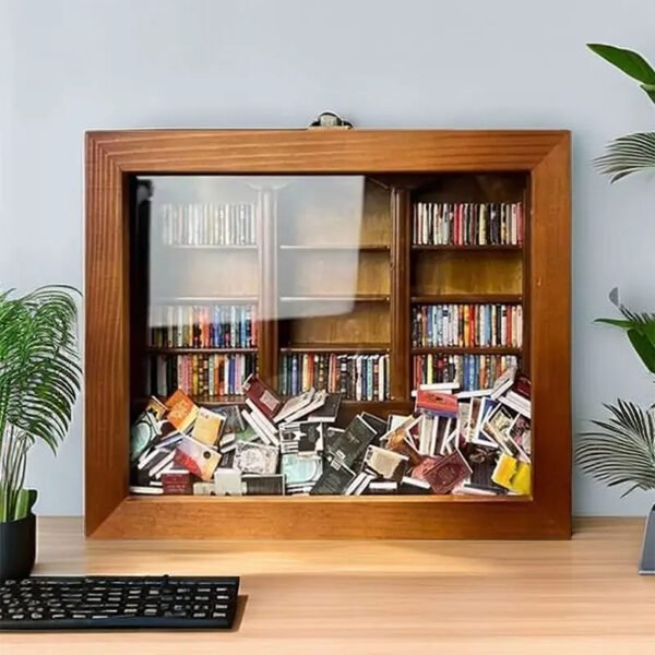 Anti-Anxiety Wooden Bookshelf Ornament - Image 6