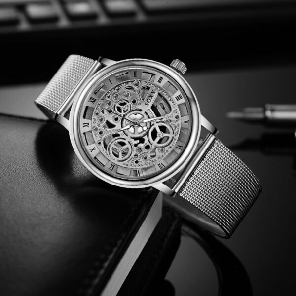 SOXY Luxury Men's Skeleton Quartz Watch - Image 3