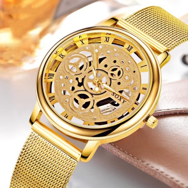 SOXY Luxury Men's Skeleton Quartz Watch - Image 5