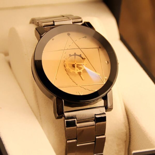 Watc Stainless Steel Watch for Man Quartz Analog Wrist Watch - Image 4
