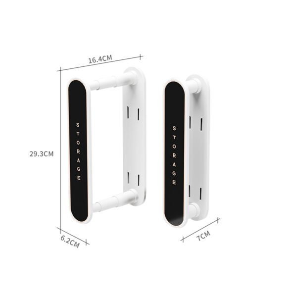 Wall-Mounted Retractable Coat Rack Storage Rack Without Holes - Image 6