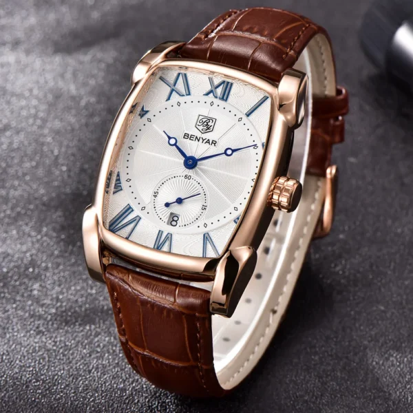 BENYAR Luxury Men's Quartz Watch, 30m Waterproof - Image 3