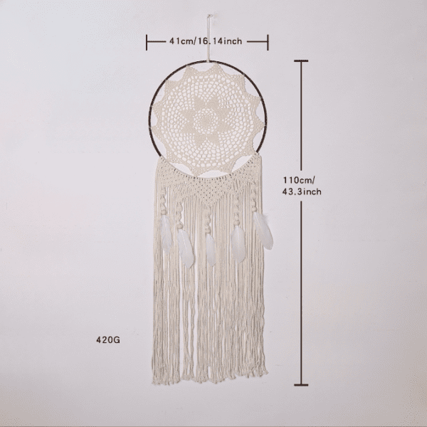 Nordic Flower Dream Catcher Wind Chime Pendant - Image 2