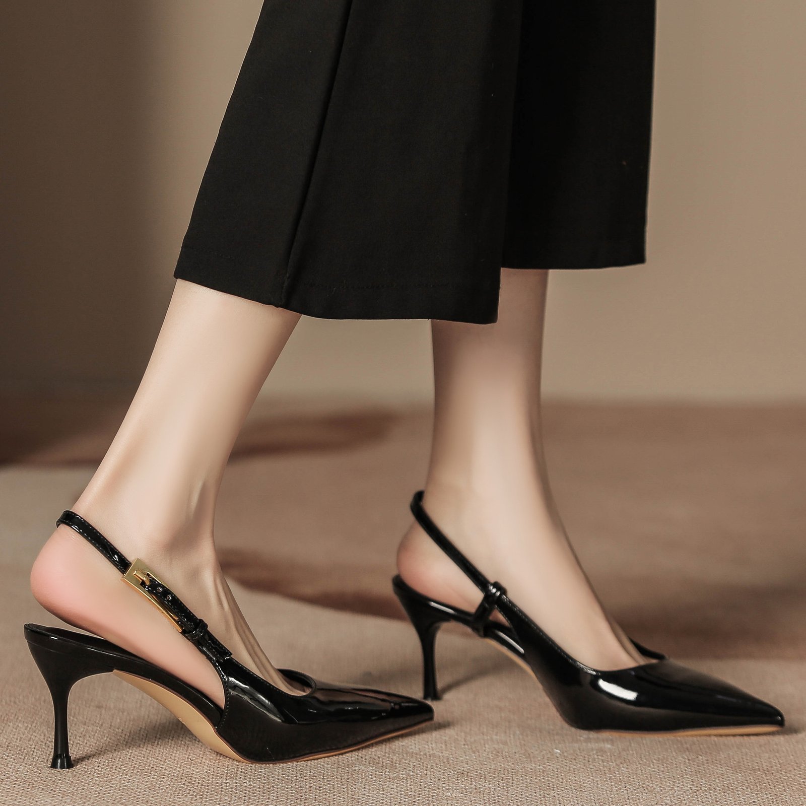 Women's High Heel Pointed Toe Ankle Strap Pumps - Image 5