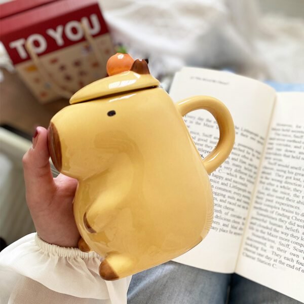 3D Capybara Mug Pair with Handles & Lids - Image 2