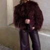 Artificial Fur Knitted Coat