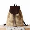 Mori Girl Straw Backpack
