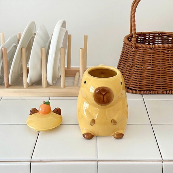 3D Capybara Mug Pair with Handles & Lids - Image 5