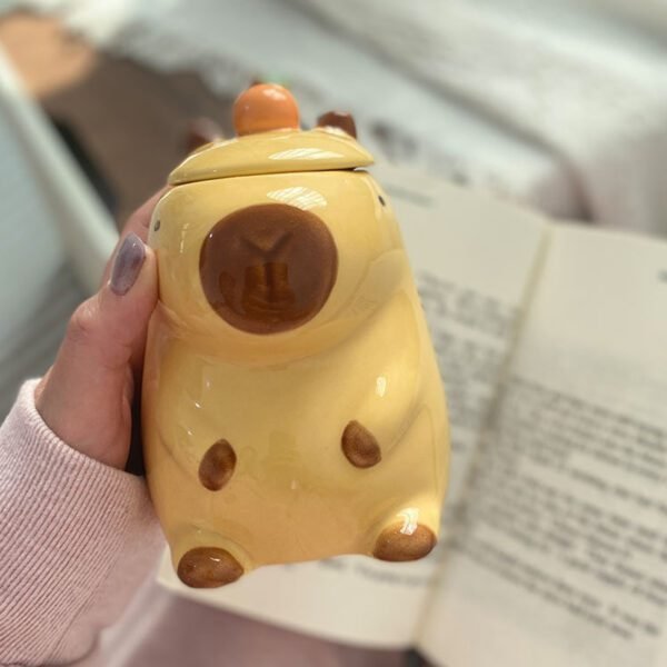 3D Capybara Mug Pair with Handles & Lids - Image 4
