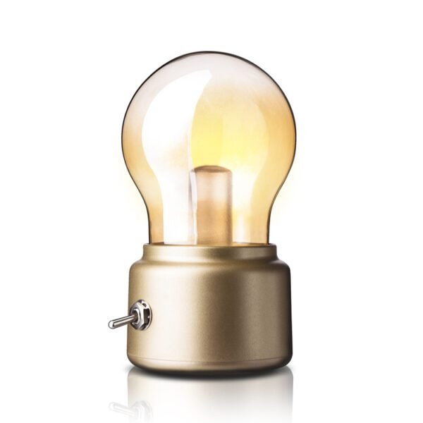 Retro British Light Bulb Lamp – USB Charging Night Light - Image 5