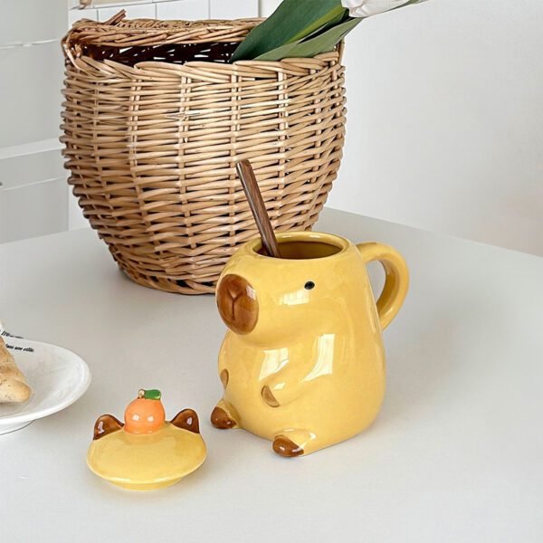 3D Capybara Mug Pair with Handles & Lids - Image 7