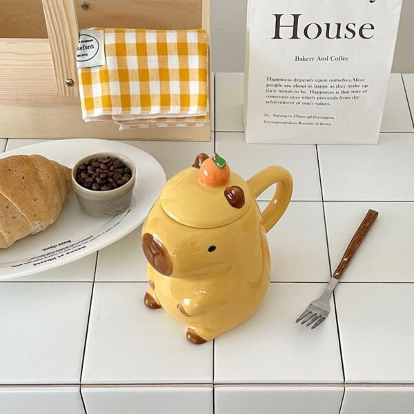 3D Capybara Mug Pair with Handles & Lids - Image 6
