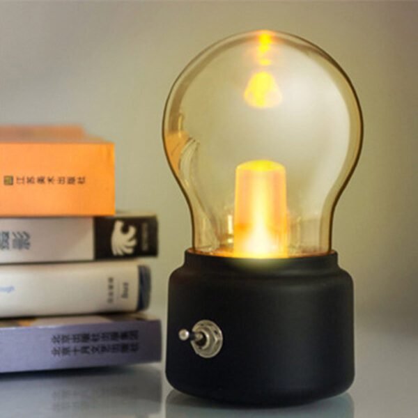 Retro British Light Bulb Lamp – USB Charging Night Light - Image 2