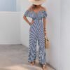 Striped Wide Leg Jumpsuit