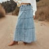 Bohemian denim skirt