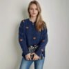 Love Jacquard Knitted Cardigan
