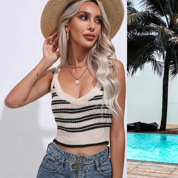 Striped V-neck Camisole