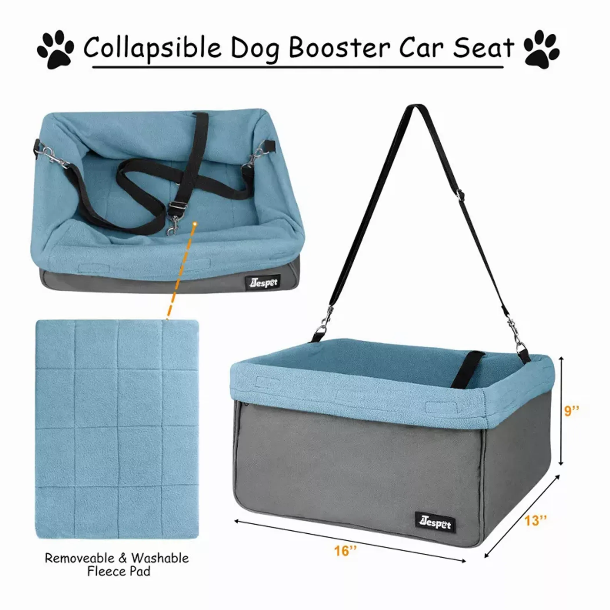 Dog Booster Car Seat for Small Dogs Portable Pet Travel Seat Carrier - Image 5