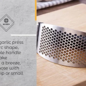 Stainless Steel Garlic Press Rocking Crusher Kitchen Tool - Image 4