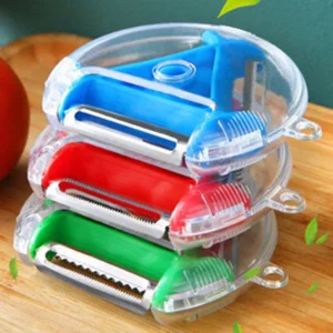 Multi-Function Vegetable Peeler with 3 Blades Ergonomic Grip - Image 3