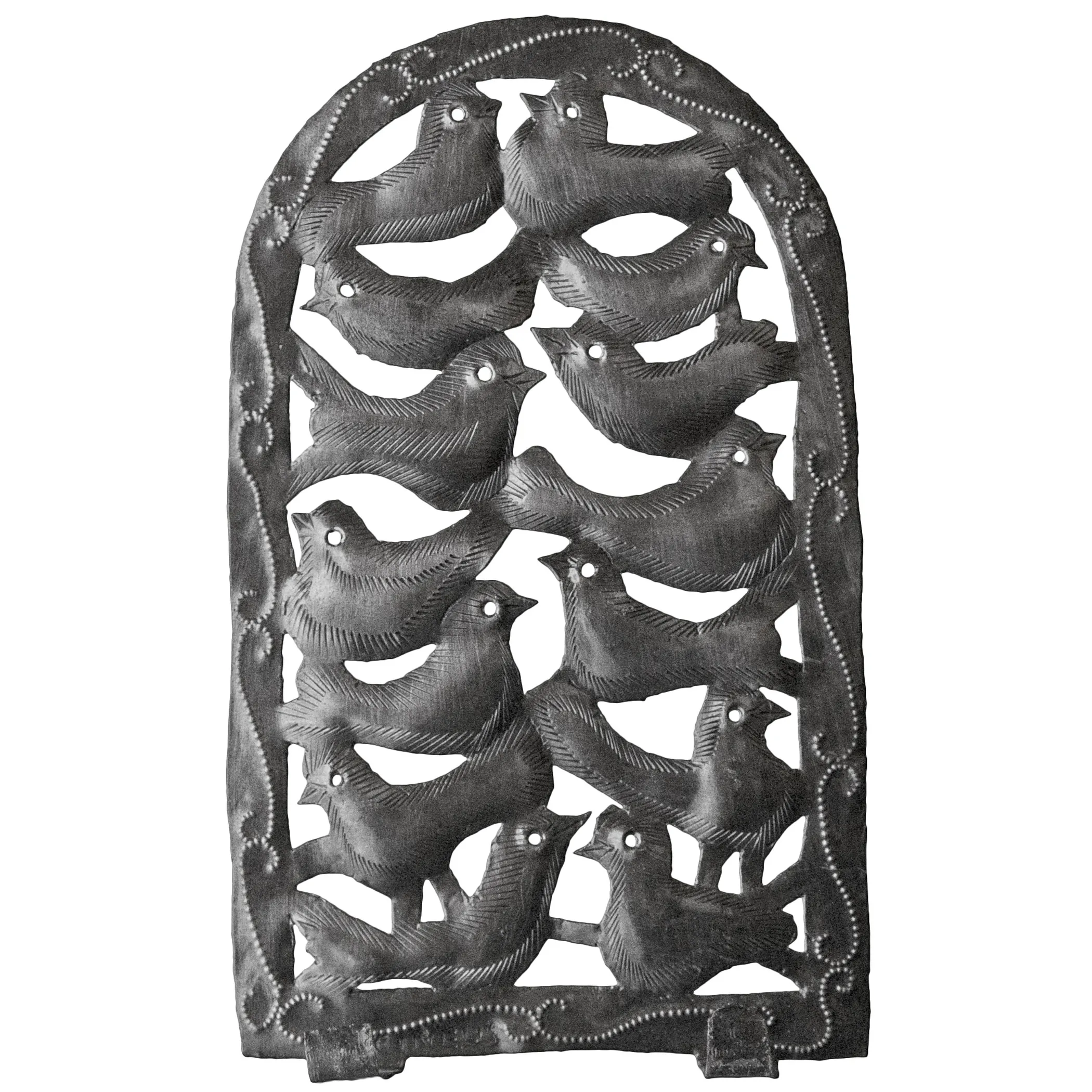 Handmade Key and Mail Holder Recycled Metal Wall Decor
