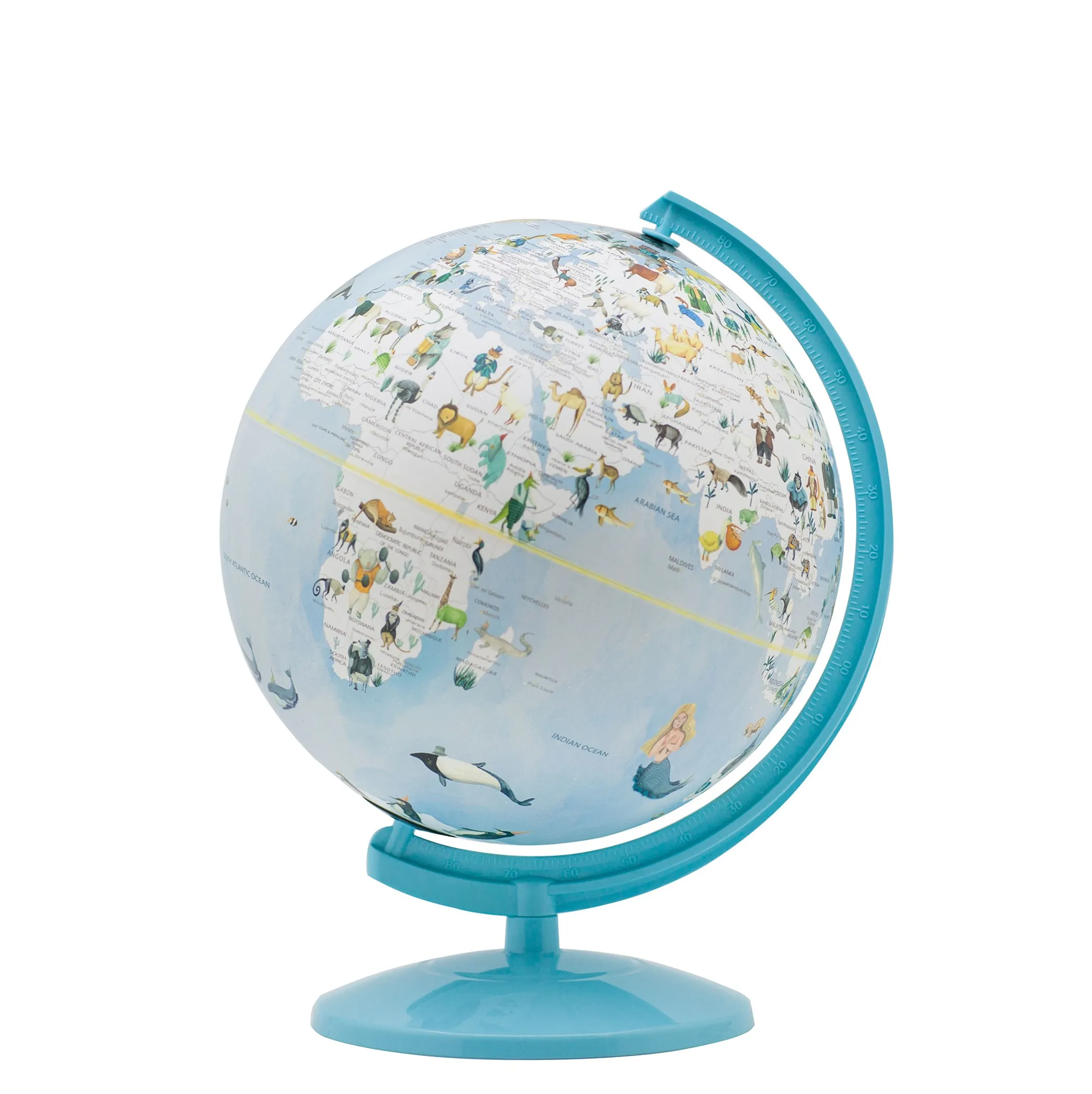 LED Acrylic World Globe with Animals Night Light Decor - Image 3