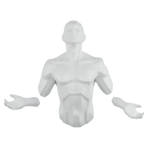 Alternative view of White Resin Bursting Man Wall Sculpture 3D Decor