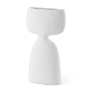 Alternative view of White Ceramic Sculptural Table Vase Modern Decor