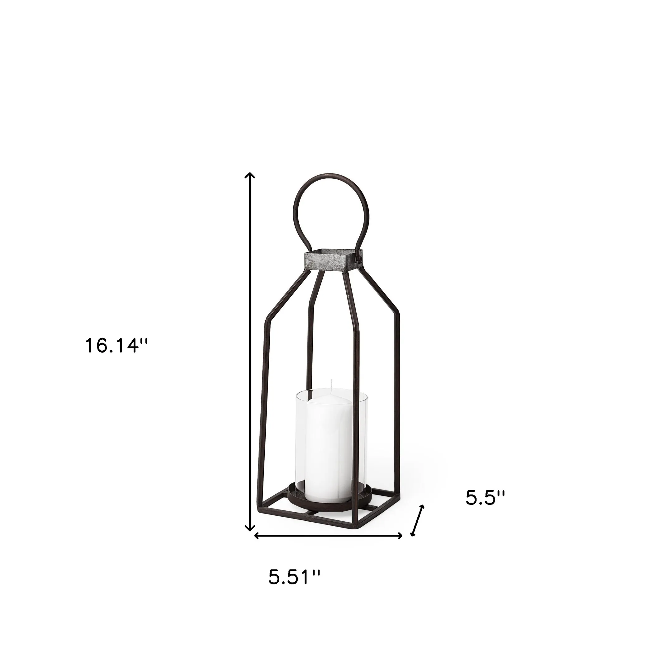 Candle Holder Lantern 16 Inch Tabletop Decor - Image 5