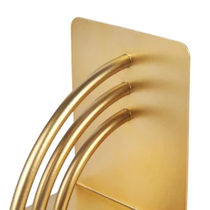 Gold Metal Geo Arch Decorative Bookends Set - Image 4