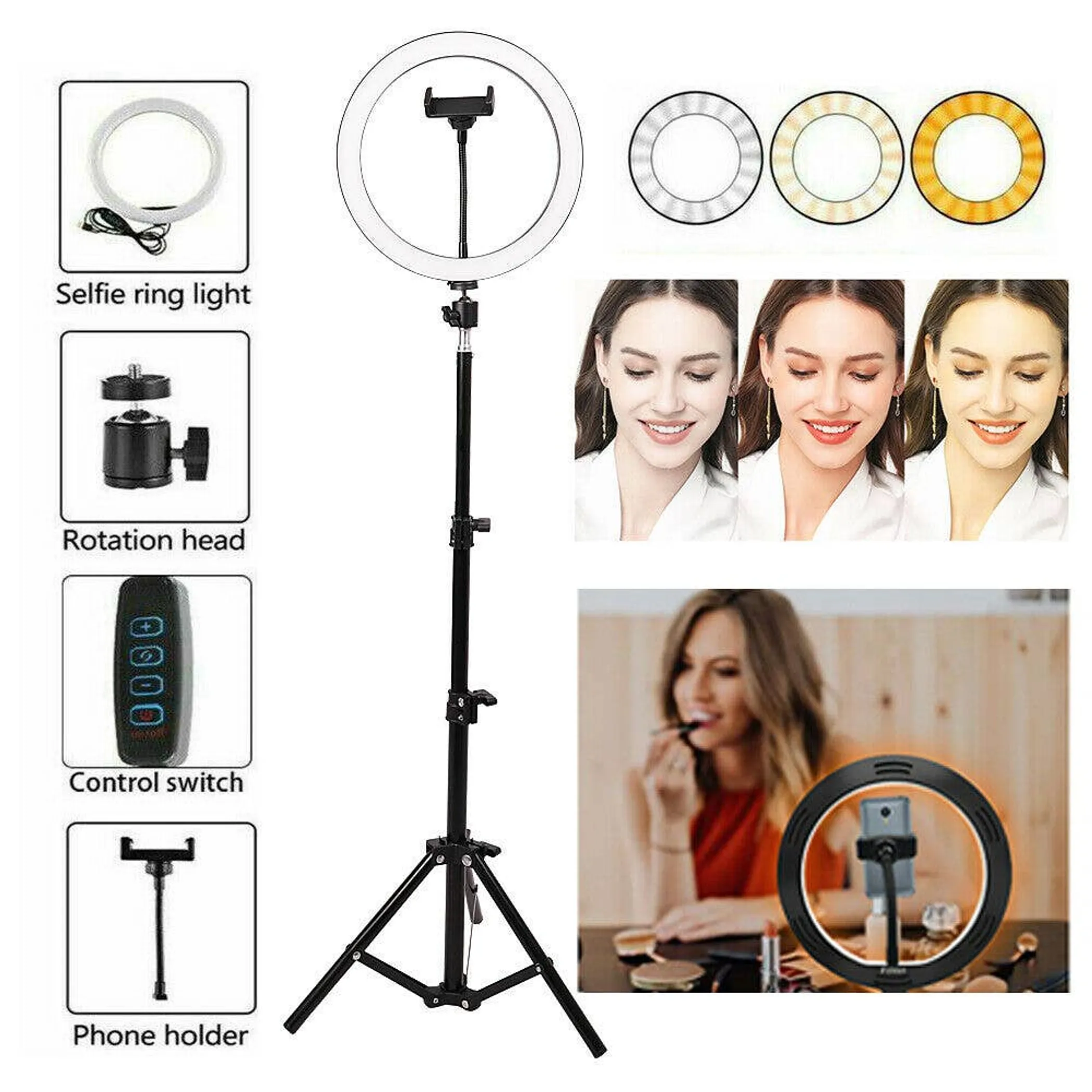 LED Selfie Ring Light with Tripod