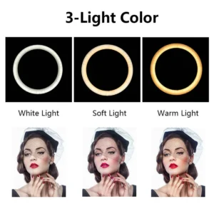 Alternative view of Led Selfie Ring Light With Tripod Phone Holder Stand Makeup Live Stream