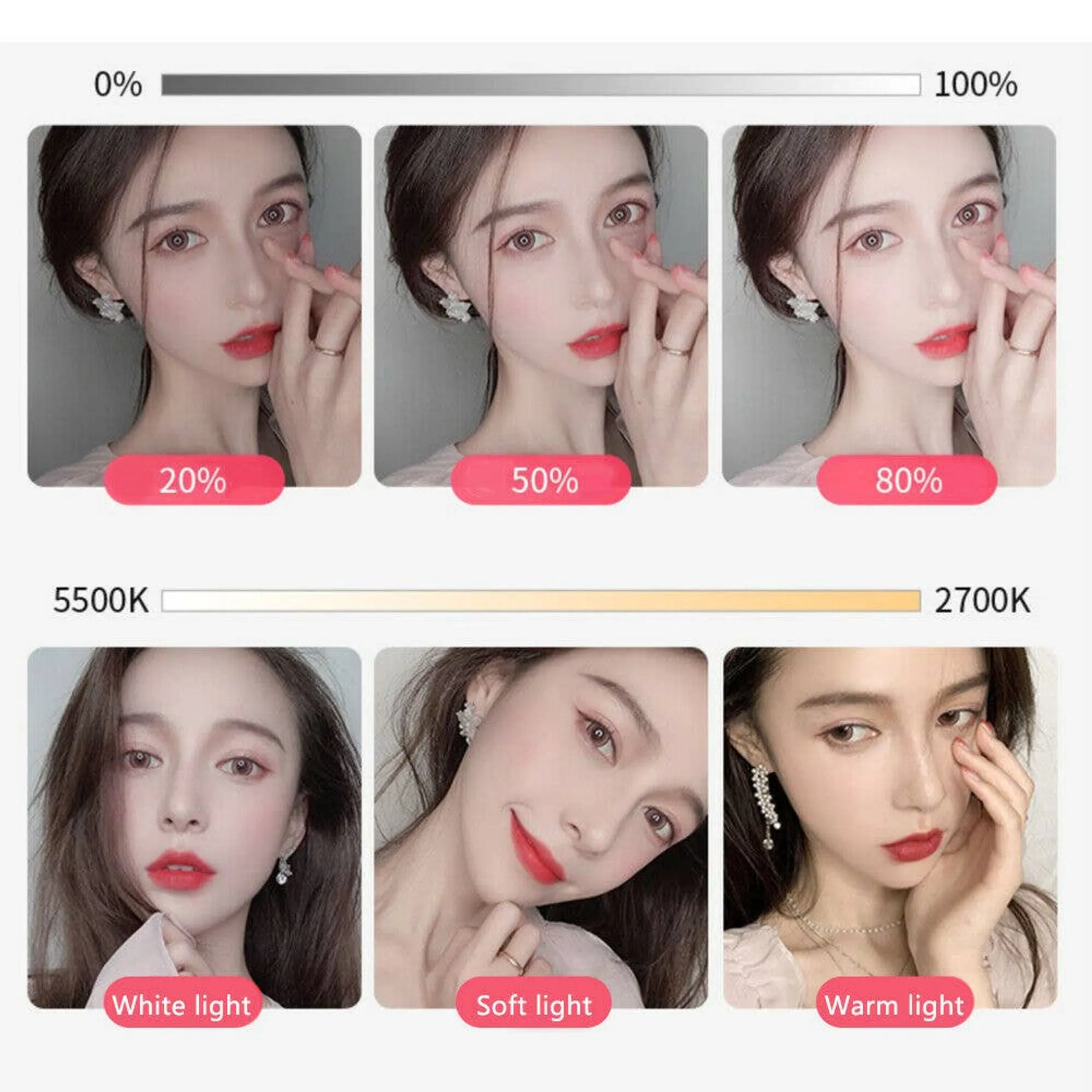 10" LED Selfie Ring Light with Tripod Phone Holder for Video & Makeup - Image 3